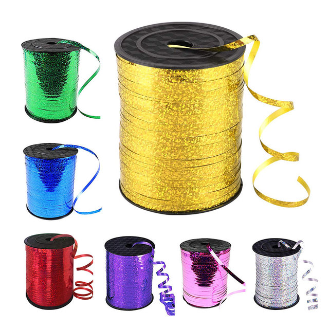 Balloons Ribbons Laser Ribbon Party Decoration  Ribbon Balloons Decor -  250yards - Aliexpress